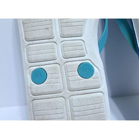 Nike Solarsoft Womens Size 8 Thong Flip Flop Blue Sandals Lightweight Blue White - Picture 8 of 8